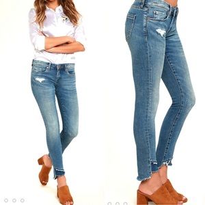 Blanknyc Skinny Classique Jean with raw two toned hem